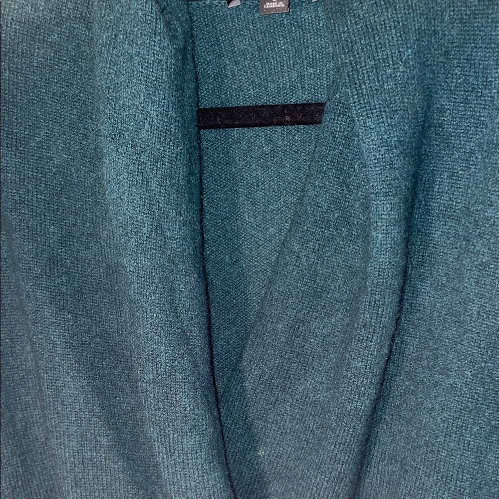 Ann Taylor Deep Green Shawl Collar Cardigan- 100% Cashmere - Picture 4 of 4